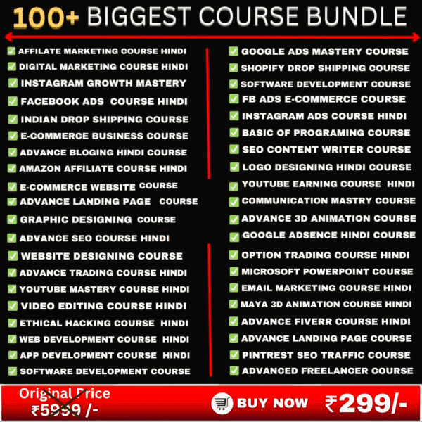 re selling digital product and all course facebook ads course youtube course all